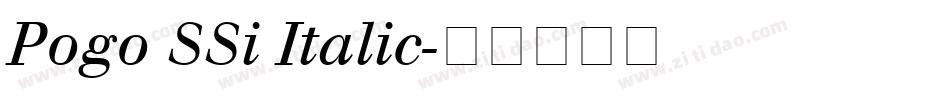 Pogo SSi Italic字体转换